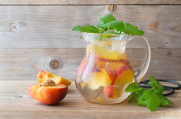 Peach infused water