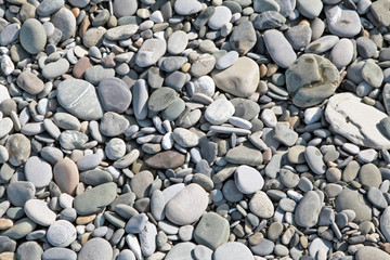 Sea stones on the Black Sea coast. Sochi.