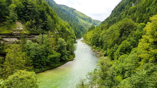 The view from bridge at Salza river in Austria.