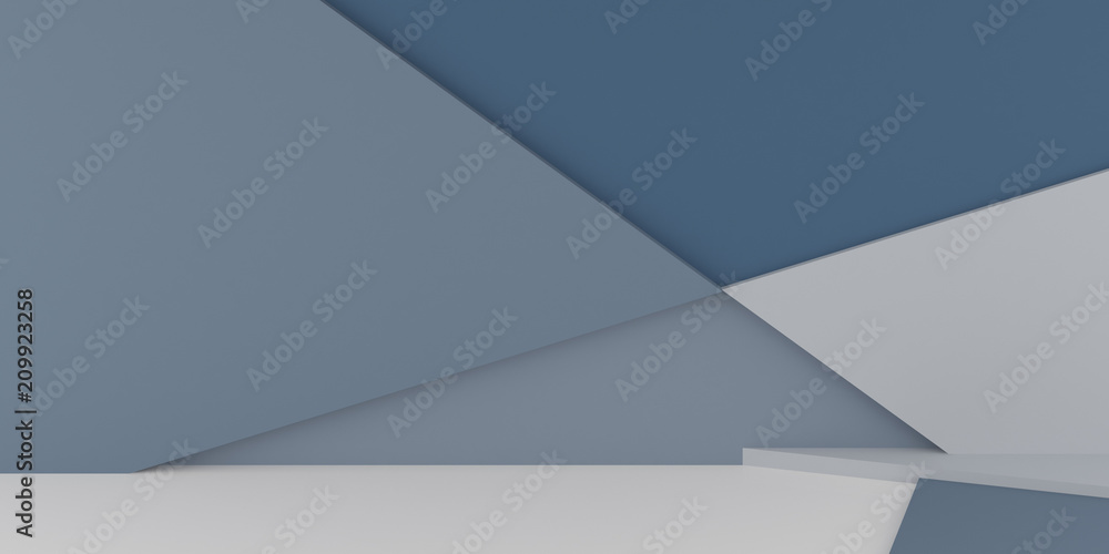 Poster Abstract surface texture minimalism background. Closeup of geometric shape. 3D rendering