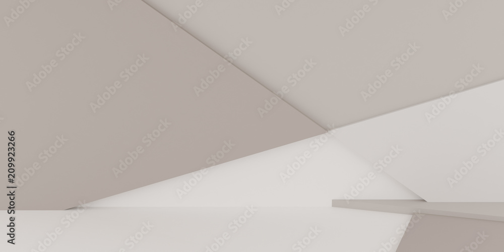 Poster Abstract surface texture minimalism background. Closeup of geometric shape. 3D rendering