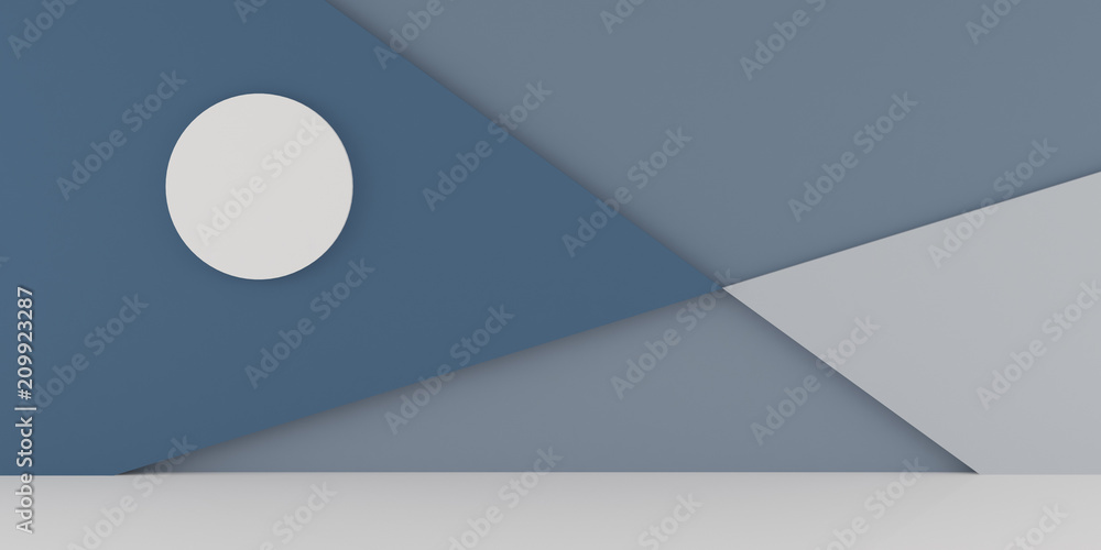 Aufkleber Abstract surface texture minimalism background. Closeup of geometric shape. 3D rendering
