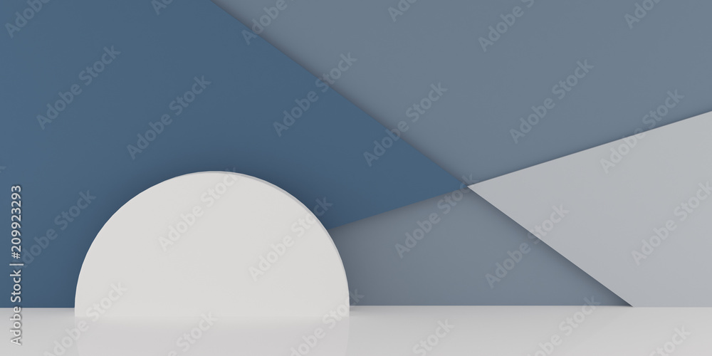 Aufkleber Abstract surface texture minimalism background. Closeup of geometric shape. 3D rendering