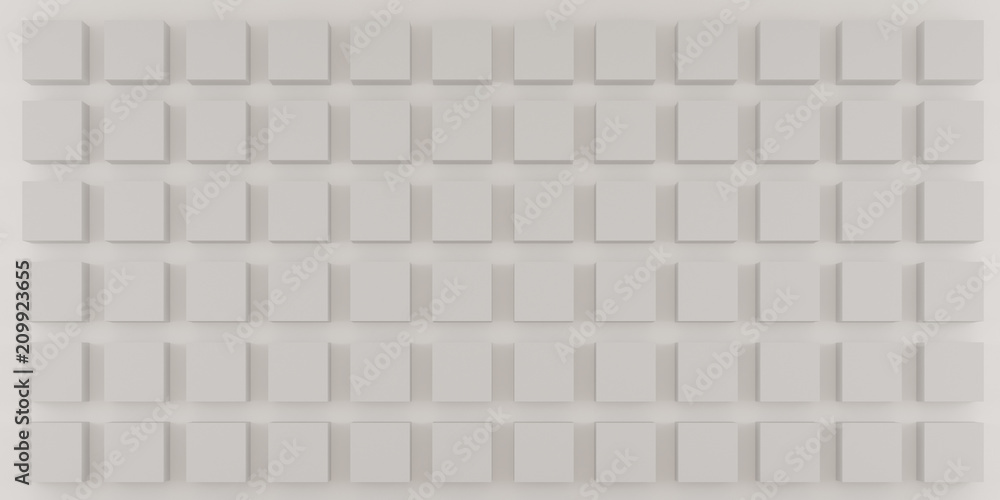 Fototapete closeup of the row box pattern,3d rendering