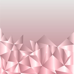 Pink vector shining triangular template. A vague abstract illustration with gradient. Triangular pattern for your business design.