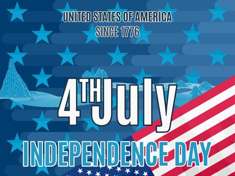 abstract poster on America Independence Day. vector image