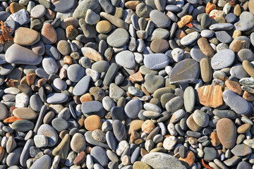 Sea stones on the Black Sea coast. Sochi.