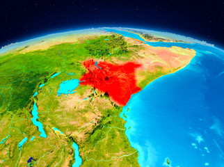 Kenya from orbit