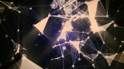 Abstract glowing geometric background, geometric texture. Design solution.