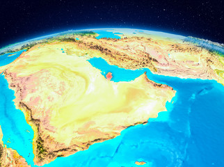 Qatar from orbit