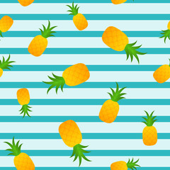 Pineapple seamless summer pattern