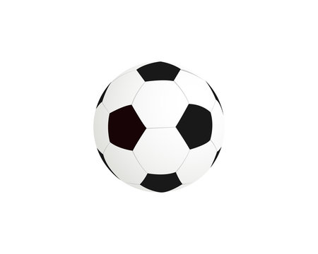 Leather soccer ball. Vector soccer ball isolated on white background.