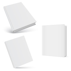 Closed book, cover. Mockup for the cover design. High detail. Isolated on white background.