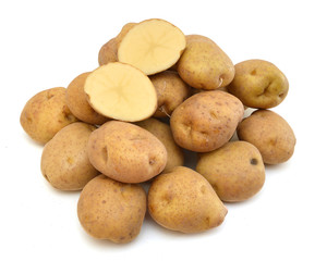 Potatoes isolated on white background