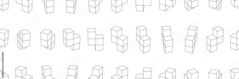 Poster abstract seamless geometric pattern. a three-dimensional shape in space. designer details.