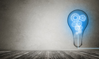 Concept of lightbulb as symbol of new idea.