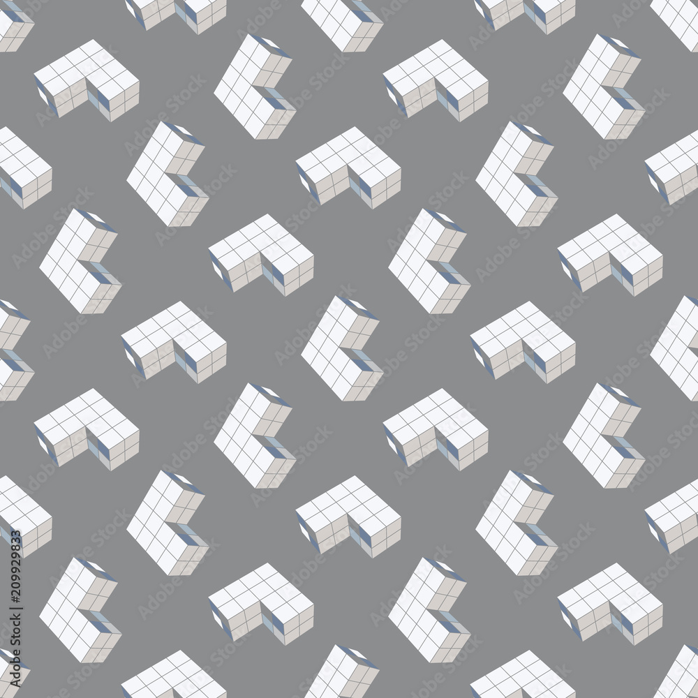 Poster abstract seamless geometric pattern. a three-dimensional shape in space. designer details.