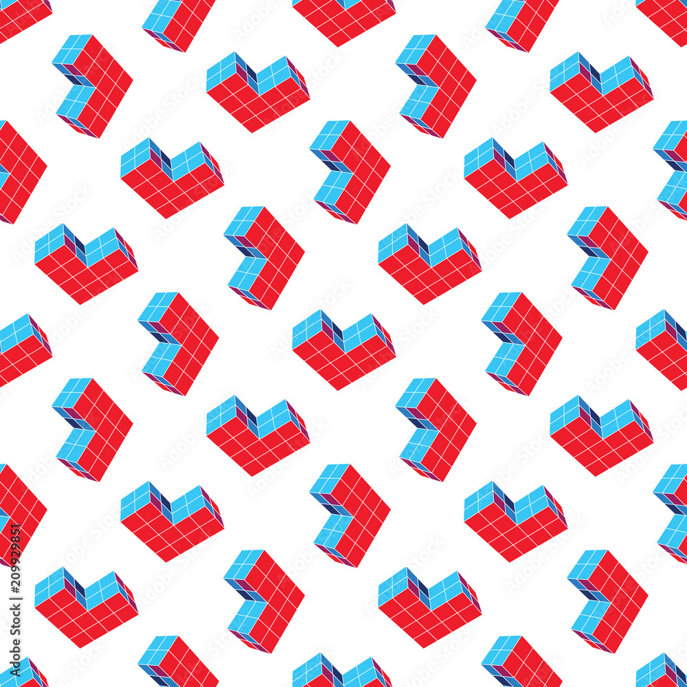 Poster abstract seamless geometric pattern. a three-dimensional shape in space. designer details.