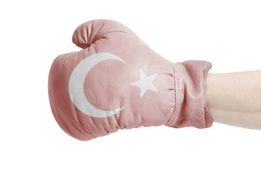 Turkish flag on boxing glove