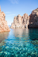 les eaux turquoise de Corse