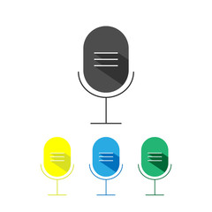 Microphone icon, Microphone icon vector, in trendy flat style isolated on white background.