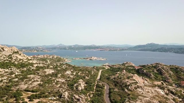 Flying above La Maddalena