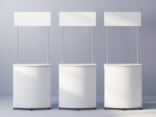 Promotion table  stand 3d rendering