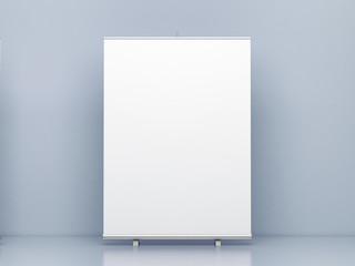 Roll promotion stand 3d rendering