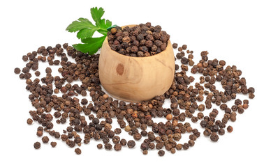black pepper isolated on white background