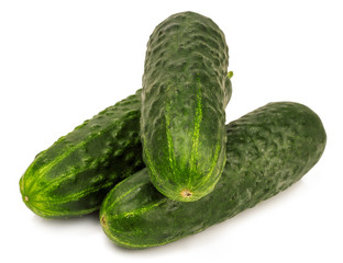 Cucumber on white isolated background