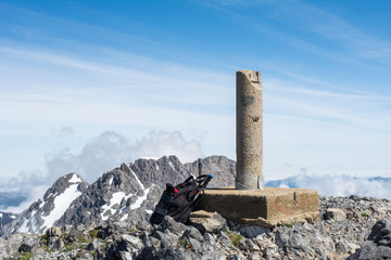 Penha Ubinha, Leon, Spain - June, 2018: Penha Ubinha is, with 2,417 meters of height, one of the highest mountains of the Cantabrian mountain range, and it is also, together with Picos del Fontan, the