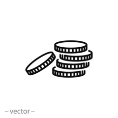 Fototapeta na wymiar coin icon vector