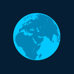 Bluue Earth on night sky