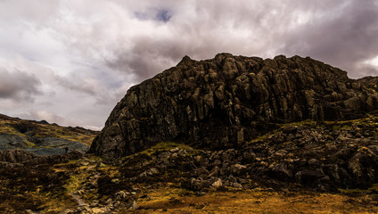 landcape with mountains and clouds