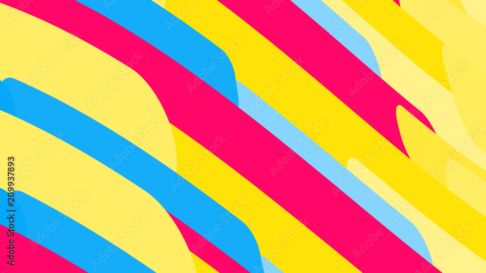 Poster simple background from minimalistic magical multicolored abstract bright lines of waves of strips of