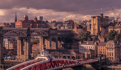 Fototapeta na wymiar Swing Bridge -Newcastle Upon Tyne