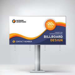 Billboard, creative design for outdoor advertising, banner for posting photos and text, modern graphic background, business concept for promotion