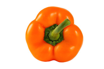 Sweet orange  pepper isolated on white background
