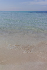 Turquoise light blue sea water, best beach for summer vacation, sea vacation concept