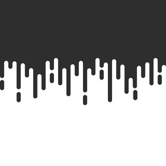 Creative vector illustration of black and white halftone transition seamless pattern background. Art design modern wallpaper irregular rounded lines. Abstract concept graphic element