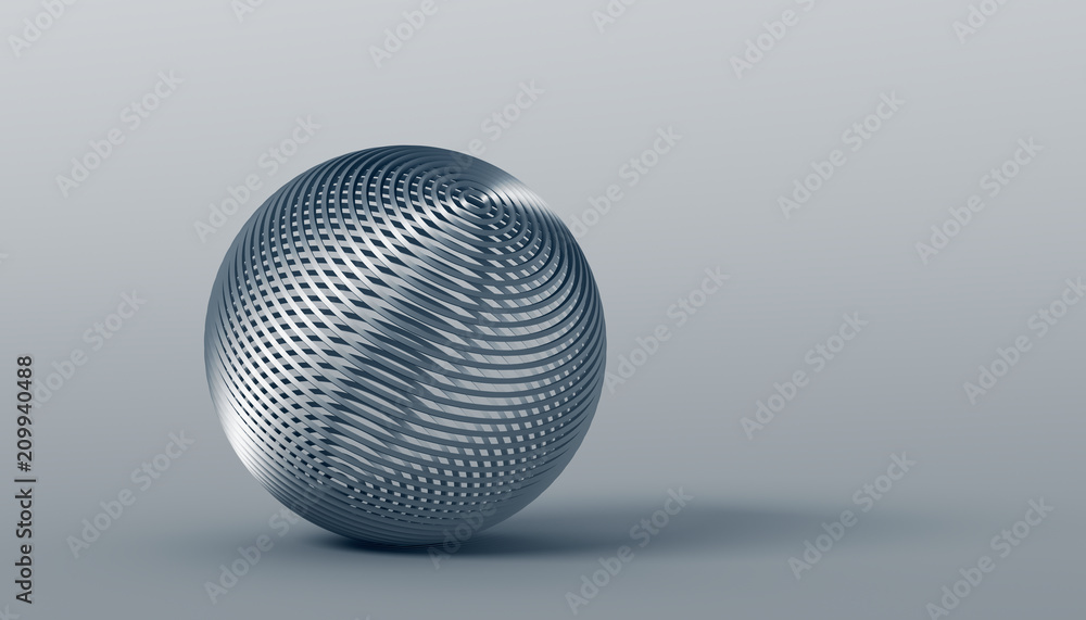 Poster abstract 3d rendering of geometric shape. minimalistic composition. modern background design with sp