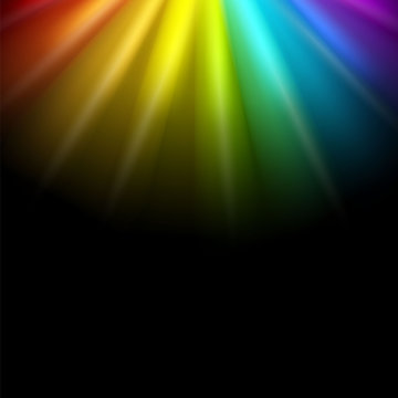 Creative vector illustration of rainbow glare spectrum isolated on transparent background. Art design gay pride colors. Abstract concept graphic element