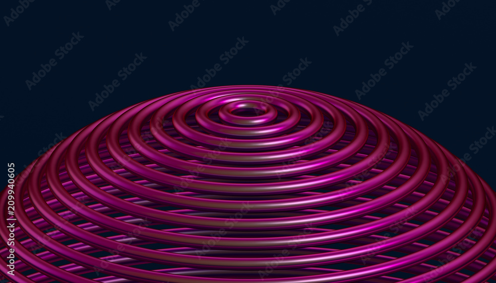 Aufkleber abstract 3d rendering of geometric shape. minimalistic composition. modern background design with sp