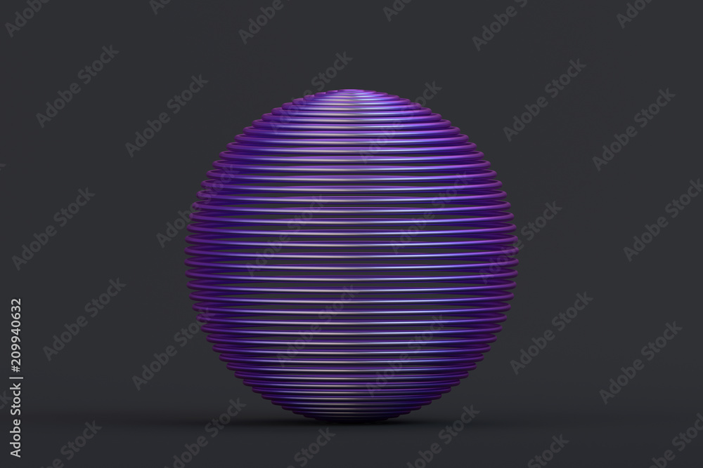 Aufkleber abstract 3d rendering of geometric shape. minimalistic composition. modern background design with sp