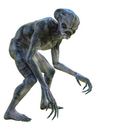 hammerhead alien exploring arround