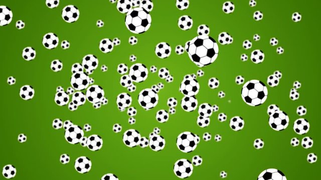 Animation of world map made up of soccer balls