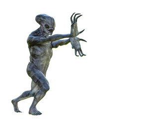 hammerhead alien exploring arround