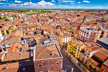 City of Verona aerial view from Lamberti tower
