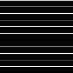 Seamless vector thin stripe pattern with horizontal parallel stripes in white with a black background. Texture background.