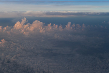 blue skies and white clouds